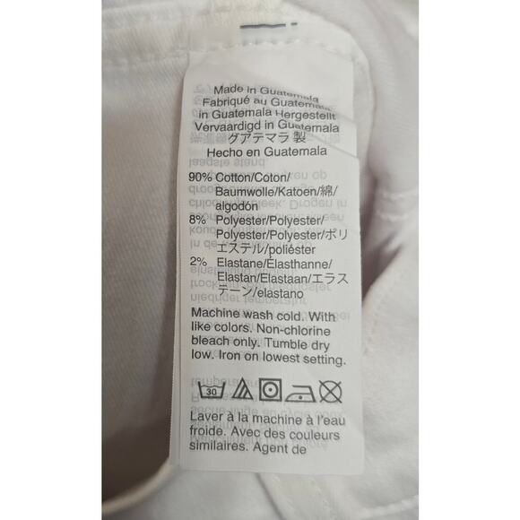 Madewell 10" High-Rise Skinny Crop Pant White Size 25 - Picture 4 of 7